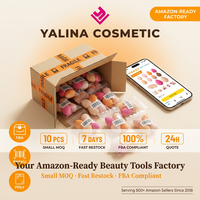 Éponge de maquillage en forme de goutte d'eau Yalina avec logo personnalisé OEM, sans latex, hydrophile, douce pour les pores, extensible, lavable, finition aérographe, œuf de beauté