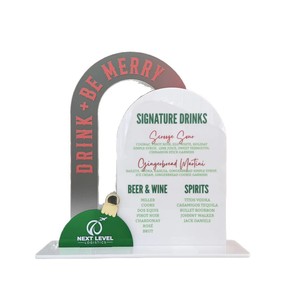 Honey And Sweetness Acrylic Bar Menu <b>Card</b> 30x20cm Christmas Holiday Party <b>Table</b> Decoration With UV Print Design - Product Image 5