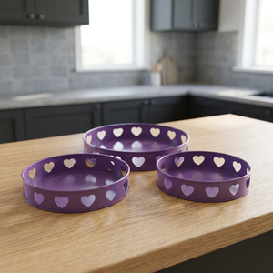 Juego de bandejas con recubrimiento de polvo de hierro, 3 piezas - Product Image 1