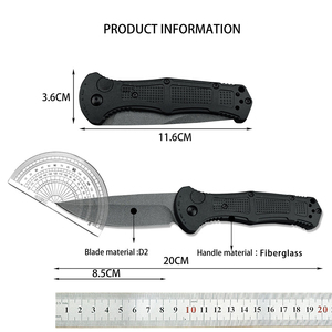Couteau pliant en acier D2, manche en fibre <span class=keywords><strong>de</strong></span> <span class=keywords><strong>verre</strong></span>, lame tranchante, EDC, tactique, survie en plein air, camping, outil utilitaire, OEM - Product Image 2