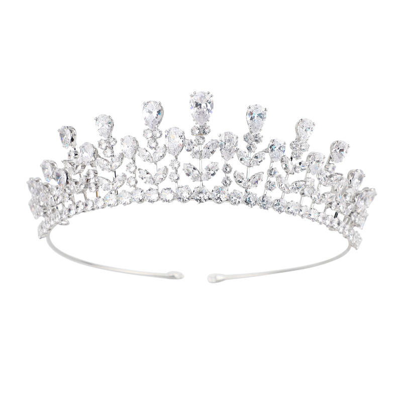 Platinum Plated Zircon Tiaras Hairbands Women