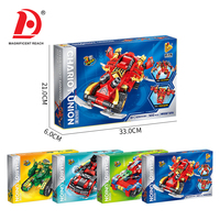 Juguete Robot de Bloques de Construcción Transformable en 3 Formas, Coche de Carreras, Nave Espacial, Mecha, Juego de Ladrillos Educativos, Bloques de Construcción DIY