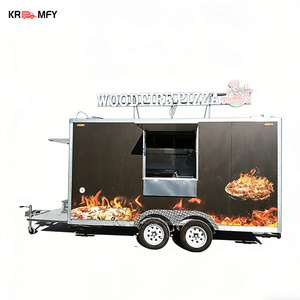 OEM London Street Mobile BBQ Pizza Ice Cream Hamburger Salad Snack Chips Fiberglass Food Truck with Kitchen Equipment for Sale - Product Image 3