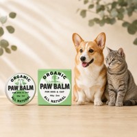 Baume pour pattes de chien biologique pour chiens et chats, crème pour pattes naturelle sans parfum, sans danger pour la léchage, pour protéger et réparer les pattes endommagées, pot en métal de 60 g