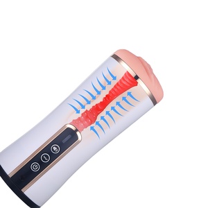 10 vibrazione automatica e voce maschile masturbatore adulti giocattoli del sesso per gli uomini ricaricabile Vagina vera figa erotica artificiale Vagina - Product Image 1