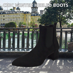 Collection Hiver 2026 : Bottines Coréennes pour Femme à Talons Épais et Pointus – Style Classique, Tendance et Respirantes pour l'Automne - Product Image 2