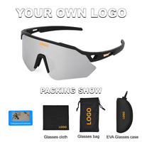 Vente en gros de lunettes de soleil de sport pour le cyclisme, avec logo personnalisé, nouvelle conception brevetée, TR 90, verres rouges, anti-UV 400, lunettes de course
