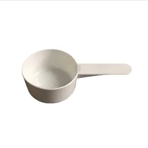 20g 40ml plastic PP measuring spoon, 40cc white black round flat bottom milk powder scoop