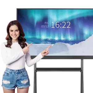 Riotouch IR 40 Points Touch Technology 55 65 75 86 100inch Interactive Flat Panel Display For School And Office