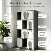 Casier Métallique Multi-Portes pour Employés et Étudiants, Armoire de Rangement Commerciale à 12 Portes pour Gym, École, Bureau, Boîte de Rangement en Acier pour Vêtements