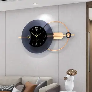 Modern Design Big Oversized 3D Luxury Metal Watch Large Wall Clocks Customized For Home Living Room Decorations