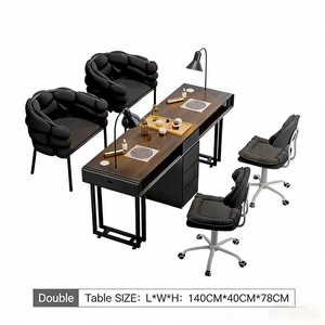 Juego de Mesa y Silla para Manicura a Precio Especial, Mesa y Silla Multifuncional para Manicura de Estilo Retro Crema, Económico - Product Image 3