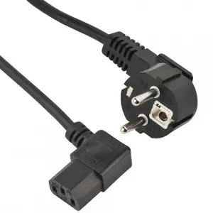 Xinsheng 10A 250V Eropa EU VDE 3 Pin AC Plug 90 Derajat IEC C13 Utama Kabel Ekstensi Kawat Listrik Kabel Daya Pantai