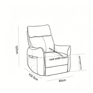Poltrona Reclinabile Elettrica Moderna e Confortevole in Tessuto con Funzione Massaggio - Product Image 6