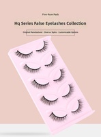 5 paires de faux cils réutilisables auto-adhésifs effet œil de renard, allongeants pour l'angle extérieur, synthétiques 5D, pack maquillage pour les yeux
