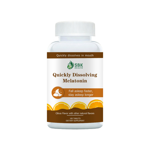 High Quality Quickly Dissolving Melatonin Tablets with Melatonin Wake Up Refreshed Promotes Sleep <b>Supplement</b> - Product Image 1