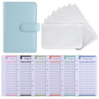 Agenda de Travail et de Budget Format A5/A6, Housse en Cuir, Cahier à Spirale 6 Anneaux Personnalisable, Couverture en PU Couleur Macaron pour Entreprise, Vente en Gros