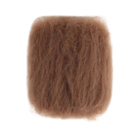 Capelli Sintetici Afro Kinky Lisci per Micro Twist, Riparazione Loc, Capelli all'Uncinetto, Doppia Trama Sharopul, Neri, per Donne, Resistenti alle Alte Temperature