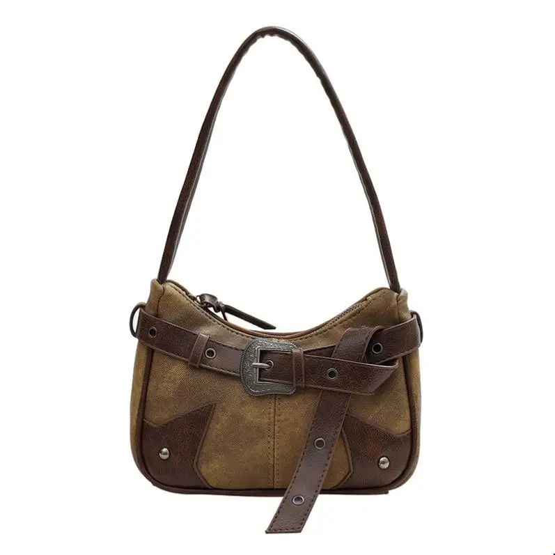 Per le donne 2024 Hobos Vintage femminile borsa sotto le ascelle 23*8*16 cm borse e borse a tracolla in pelle sintetica