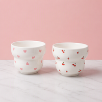 Tasse en céramique mignonne 300 ml, motif intégral, forme ronde, pour café, passe au micro-ondes et au lave-vaisselle, design moderne, authentique – Offre Spéciale