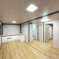 Maison Conteneur Extensible de Luxe Personnalisable à 2 Étages de 20 Pieds, Villa Préfabriquée Moderne, Mini-Maison, Hôtel, Cuisine Pliable