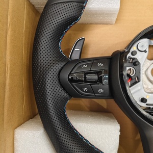 Volante Sportivo Personalizzato Argento e Nero per <span class=keywords><strong>BMW</strong></span> E70 <span class=keywords><strong>E87</strong></span> E90 F15 <span class=keywords><strong>F20</strong></span> F30 F32 E92 E82 M3 M5 X6 M340i - Product Image 4