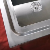 Évier de cuisine en acier inoxydable 201/304 à pieds carrés, style européen, avec égouttoir et revêtement autonettoyant, vente en gros usine