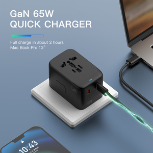 Universal Socket GaN PD 65w Universal Travel <b>Adapter</b> USB a * 1 Type C * 3 Mobile <b>Charging</b> <b>Adapter</b> Adaptor Plugs Universal Plug - Product Image 3