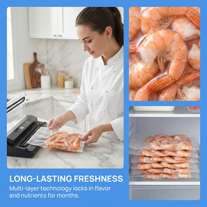 Bolsas de Vacío para Mayor Duración de la Vida Útil, PA/EVOH/PE, Resistentes a las Heladas, para Empacar Pescado Congelado, Aprobadas por <span class=keywords><strong>BRC</strong></span>, Color y Ancho Personalizables - Product Image 4