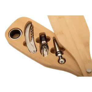 Juego de vino de bambú Cortese, merchandising personalizado - Product Image 2