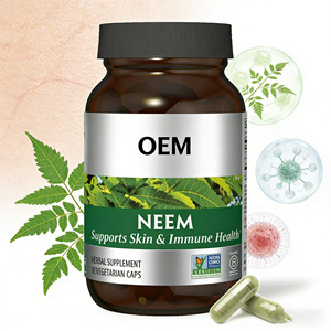 Capsules de <span class=keywords><strong>NEEM</strong></span> pour la santé de la peau, le soutien immunitaire, la purification du sang et la détoxification naturelle, Azadirachta Indica biologique - Product Image 1