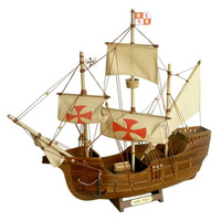Modelo de barco de madera de la bandera de SANTA María y los caballeros de los Estados Unidos, película de niño coleccionable, regalo del Día del Padre