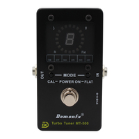 Pédale d'Effets Mini Accordeur Turbo Stroboscopique en Aluminium Demonfx MT500 pour Guitare et Basse
