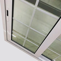 NUOXIN-Ventana de vidrio corrediza Upvc con mosquitera, rejilla corrediza de vinilo de Pvc con triple acristalamiento, vidrio templado blanco