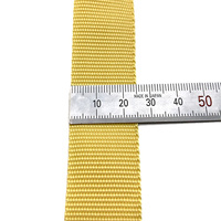 Ruban tissé personnalisé résistant aux hautes températures, ignifuge, en fibre d'aramide, ruban plat jaune 25 mm, haute ténacité, résistant à la coupure
