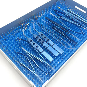 Promo Panas 21pcs Peralatan Oftalmologi Katarak dari Paduan <span class=keywords><strong>Titanium</strong></span> dengan Baki Sterilisasi Aluminium untuk Instrumen Bedah Mata - Product Image 3