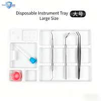 Boîte à instruments dentaires jetables de haute qualité, plateau de rangement en plastique pour instruments buccaux, plateau de rangement pour placer les outils dentaires