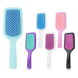 Bàn chải chải tóc lược chải thẳng tóc kiểu dáng cong thông gió, có lưới, làm bằng nylon, in logo tùy chỉnh, khuyến mãi nóng - Product Image 1