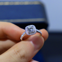 Bague en argent avec diamant de laboratoire et moissanite Madonna pour mariage, sertie en platine, or blanc, or rose, or jaune 18K, 14K, 9K