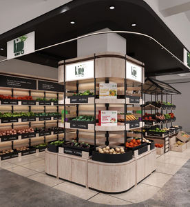 ชั้นวางแ<span class=keywords><strong>สด</strong></span>งผลไม้และผัก<span class=keywords><strong>สด</strong></span>จากโรงงานขายส่งแบบสองด้าน ชั้นวางแ<span class=keywords><strong>สด</strong></span>งสินค้าแบบเกาะกลาง <span class=keywords><strong>ตู้</strong></span>โชว์ซุปเปอร์มาร์เก็ต - Product Image 3