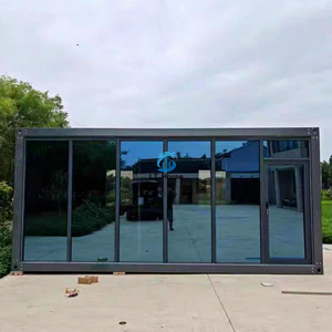 Maison conteneur en verre préfabriquée modulaire de 20 pieds, portable et mobile, pour bar, bureau à domicile, <span class=keywords><strong>café</strong></span>, cabine ou mini-maison - Product Image 1