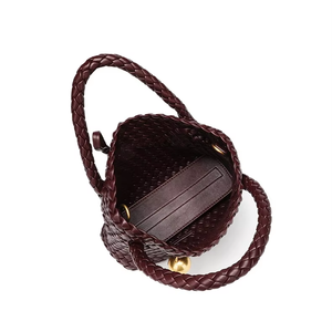 <span class=keywords><strong>Borsa</strong></span> Tote in pelle microfibra di fascia alta <span class=keywords><strong>bordeaux</strong></span> per le donne Mini borse con chiusura aperta decorazione a catena prezzo diretto della fabbrica - Product Image 4