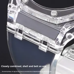 สายนาฬิกา TPU แบบสองในหนึ่งเดียวสำหรับคาสิโอ GA2100/2110 ชุดอุปกรณ์ออกแบบโปร่งใสพร้อมสายนาฬิกาหลากสี - Product Image 4