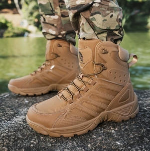 DFL01 Stock promotion Brown black new <b>hiking</b> shoes fashion men <b>boots</b> black coyote brown - Product Image 3