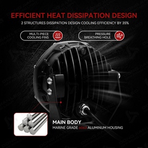 Feux de conduite LED de 5 pouces, couleur ambre, DRL pour Jeep Wrangler, Ford Bronco, Tacoma, Hilux, Ranger, éclairage auxiliaire hors route 4x4 - Product Image 5