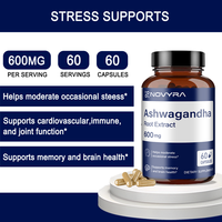 Compléments Alimentaires à Base de Plantes en Gros Kms 66 Pilules Extrait Naturel de Racine d'Ashwagandha 60 Capsules pour Soulager le Stress