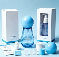 Flacon pulvérisateur cosmétique haute transparence avec bouchon à bille pour nettoyant visage et spray fixateur hydratant