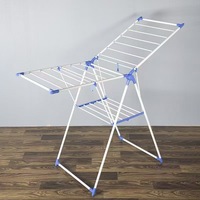 Séchoir à linge pliable multifonctionnel en métal blanc, petit format, pour balcon, organisateur de vêtements simple et moderne, idéal pour les outils