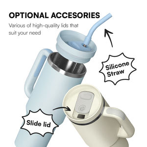 2023 di vendita calda 40Oz manico Tumbler con paglia 40oz tazza isolante in acciaio inox Tumbler con Logo - Product Image 2