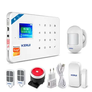 KERUI W181 Tuya 스마트 홈 알람 무선 GSM 보안 경보 시스템 동작 감지기 도난 방지 WiFi GSM 경보 시스템